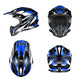 DIY Dirt Bike Helmet Mens Full Face MX Helmet DOT Black Blue