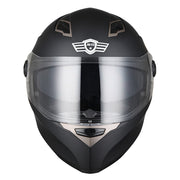 AHR Full Face Dual Visors DOT Motor Helmet Matte Black