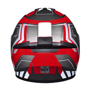 AHR RUN-F3 Full Face DOT Motor Helmet Red