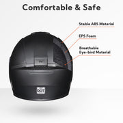 AHR RUN-F3 Full Face DOT Motor Helmet Matt Black