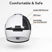AHR RUN-F3 Full Face DOT Motor Helmet White