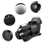 DIY 3/4HP Above Ground Pool Spa Pump 2640GPH