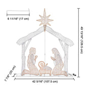 4ft Chasing Light Up Nativity for Yard Outdoor Christmas