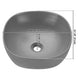 Aquaterior 16" Gray Vessel Sink with Pop Up Drain