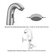 DIY Auto Sensor Touchless Bathroom Faucet Hot & Cold 7"